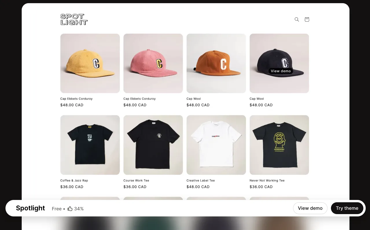 Spotlight shopify theme